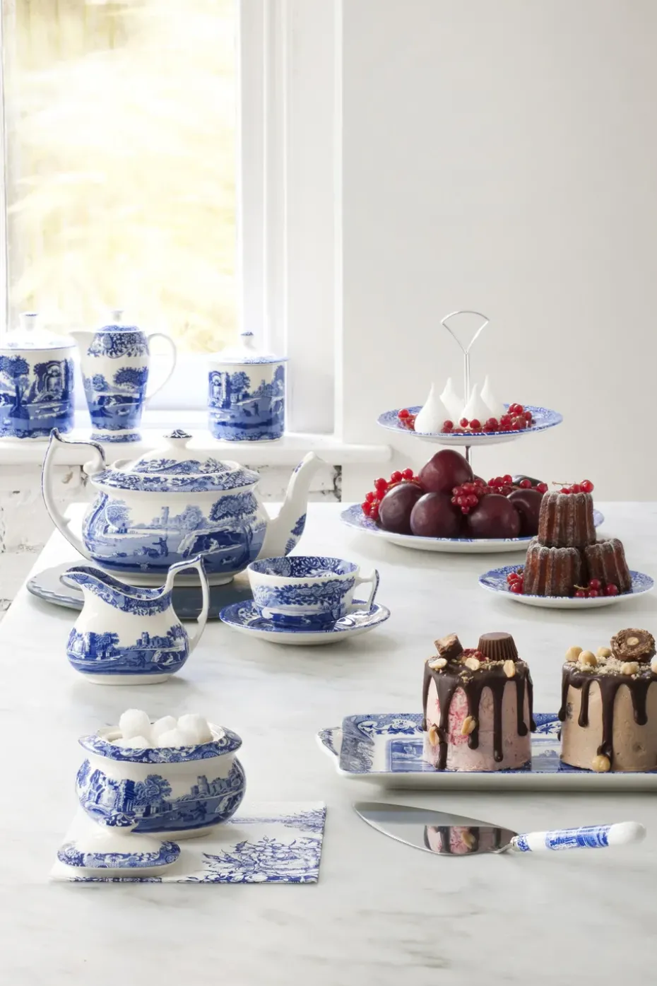 Pala para tarta Blue Italian 25 cm, Cerámica-acero inoxidable