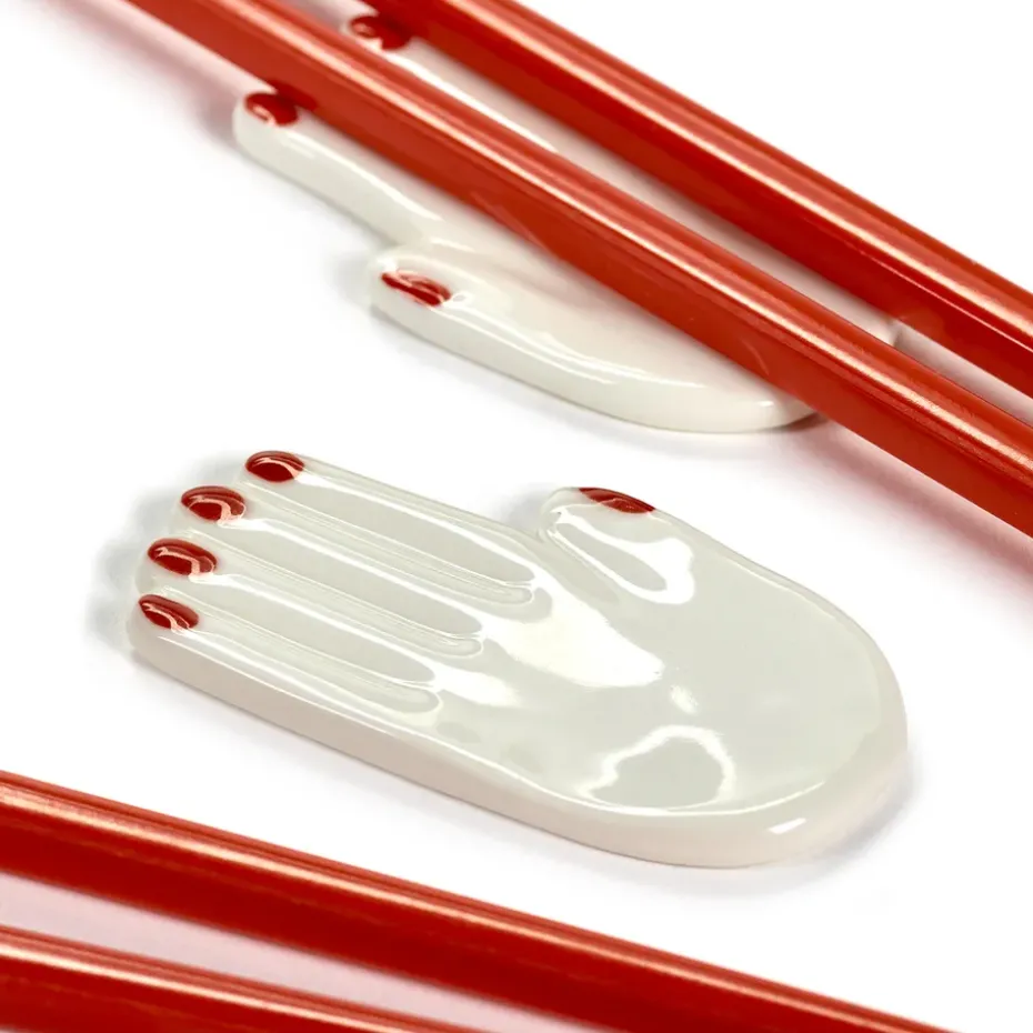 Palillos con soporte Table Nomade 6 piezas, rojo