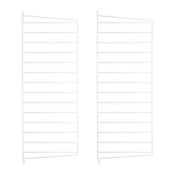 Panel de pared String, Blanco, 75x30 cm, paquete de 2