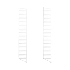 Panel de suelo String, Blanco, 200x30 cm, paquete de 2