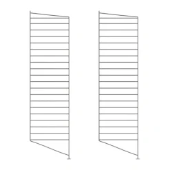 Panel de suelo String, Gris oscuro, 115x30 cm, set de 2