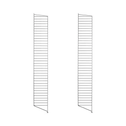 Panel de suelo String, Negro, 200x30 cm, paquete de 2