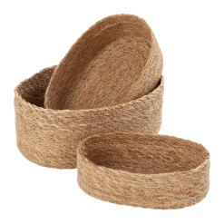 Panera ovalada Emil set de 3, Natural