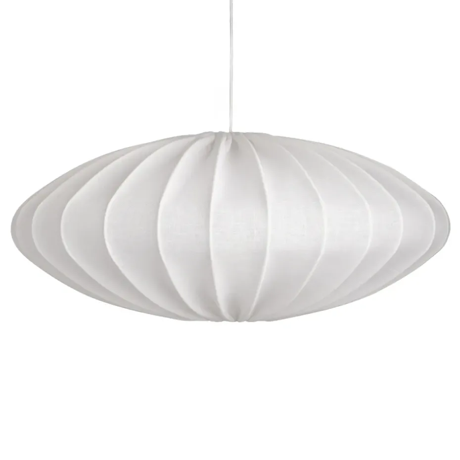Pantalla de lámpara Ellipse P65 cm lino, blanco