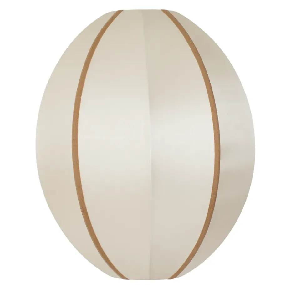 Pantalla de lámpara Indochina Classic Oval S, Offwhite-amber