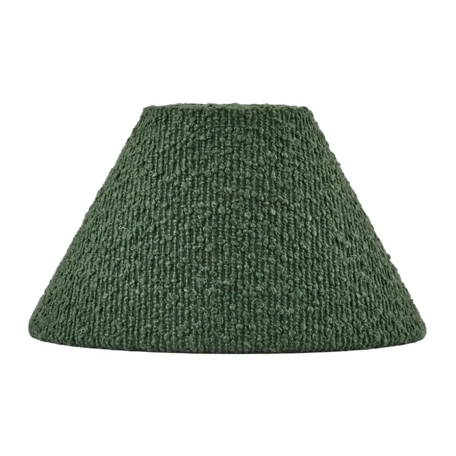 Pantalla de lámpara Iris 20, Bouclé musgo verde