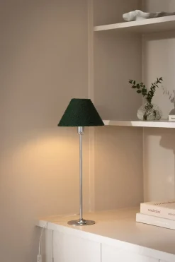 Pantalla de lámpara Iris 20, Bouclé musgo verde