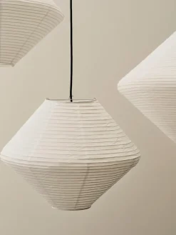 Pantalla de lámpara Paper Shade Diamond, Classic white, Ø50 cm
