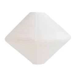 Pantalla de lámpara Paper Shade Diamond, Classic white, Ø60 cm