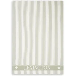 Paño de cocina Icons Waffle Striped 50x70 cm, Sage green-white