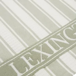 Paño de cocina Icons Waffle Striped 50x70 cm, Sage green-white