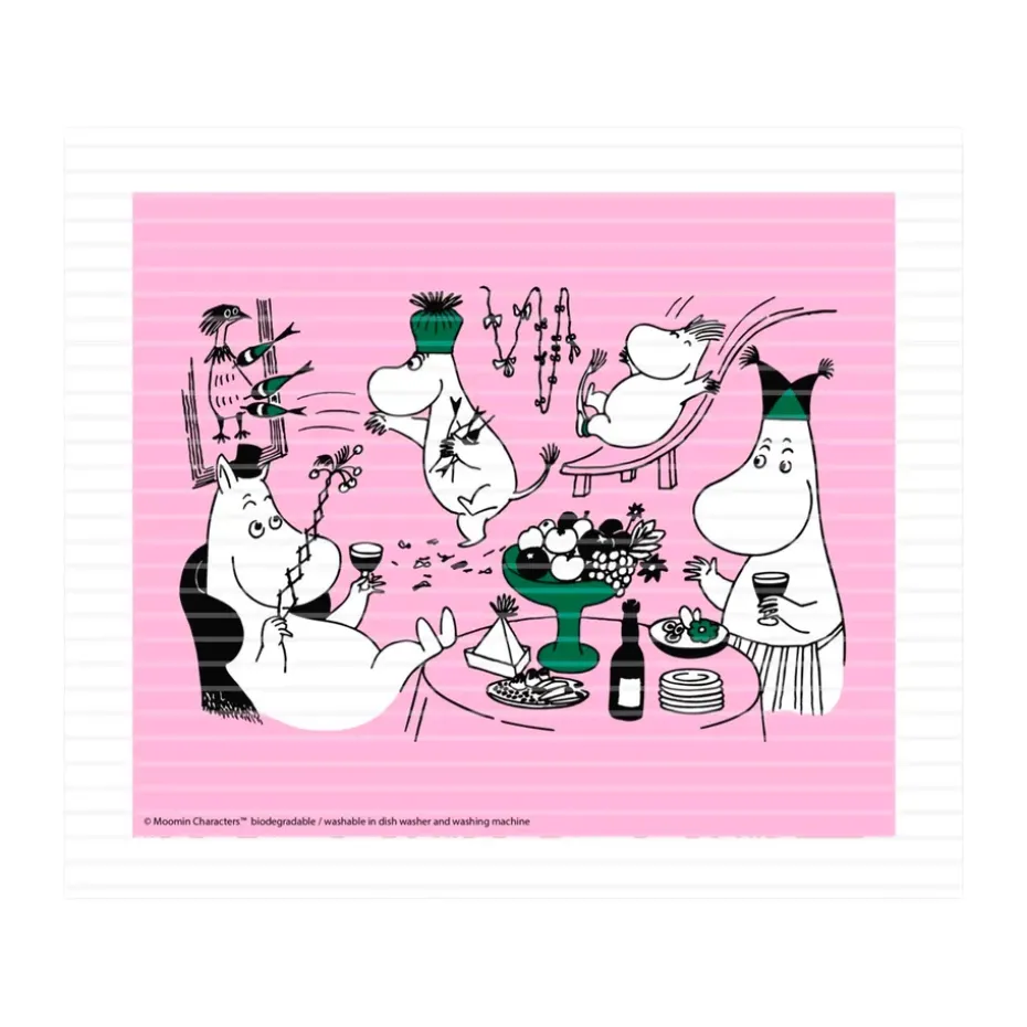 Paño de cocina Moomin 80, 17x20 cm, Rosa