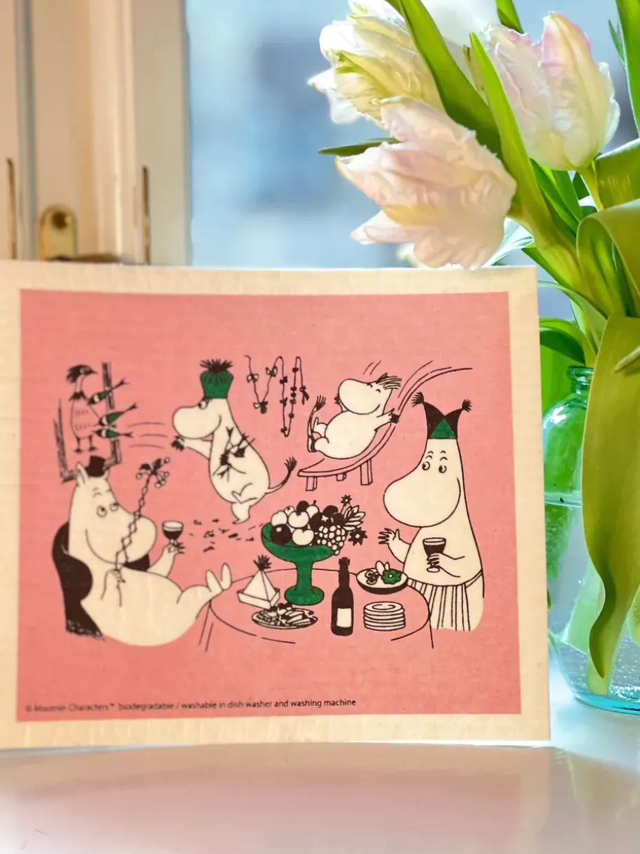 Paño de cocina Moomin 80, 17x20 cm, Rosa