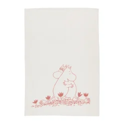 Paño de cocina Moomin 50x70 cm, Amor blanco