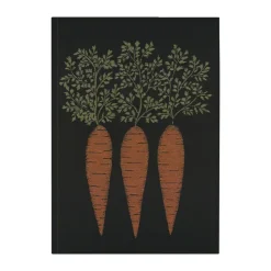 Paño de cocina Morot 48x70 cm, Negro-naranja
