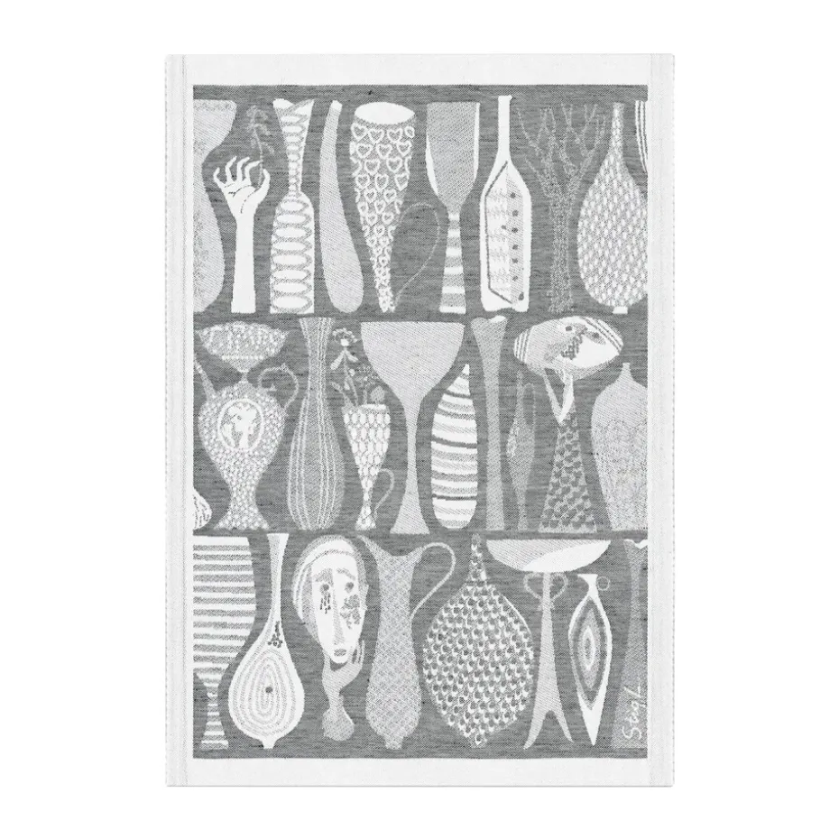 Paño de cocina Pottery 35x50 cm, Negro