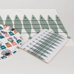 Paño de cocina Sill, verde-gris