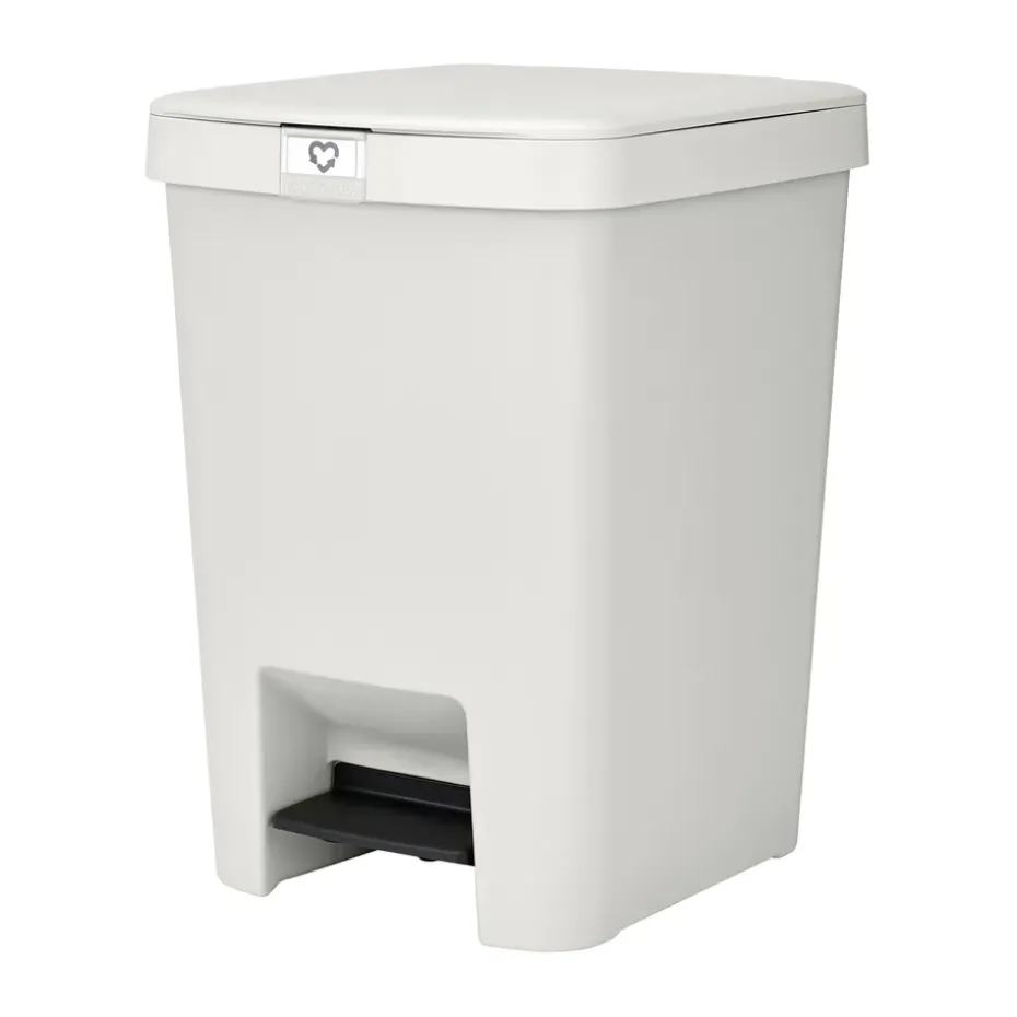 Papelera con pedal StepUp de 25 L, Gris claro