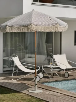 Parasol Gatsby, Grey stripe, Ø185 cm