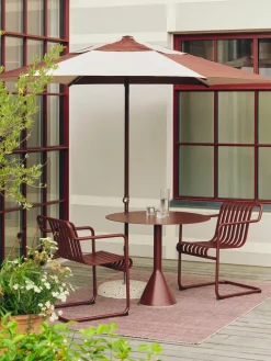 Parasol Terrazza Hexagon, Blanco roto-burdeos