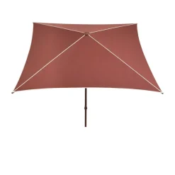 Parasol Terrazza Square, Blanco roto-burdeos