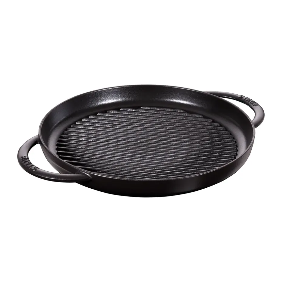 Parrilla de hierro fundido Staub Pure redonda negra, Ø30 cm