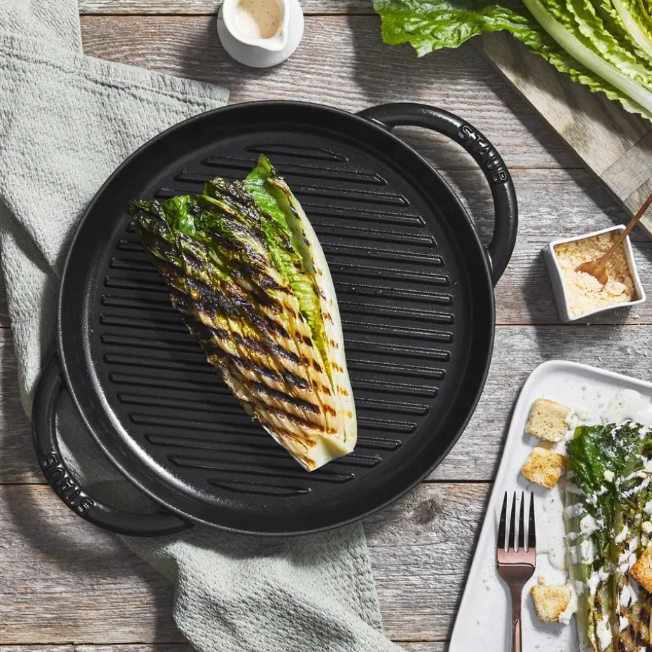 Parrilla de hierro fundido Staub Pure redonda negra, Ø30 cm