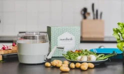 Pelador de patatas con manivela Nordwik, Blanco