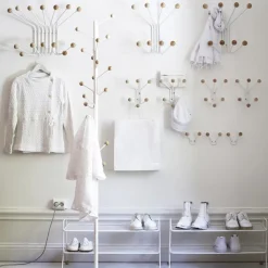 Perchero de pared Bill XS, blanco