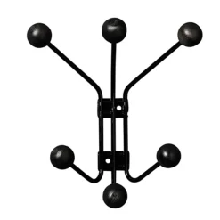 Perchero de pared Bill XS, negro