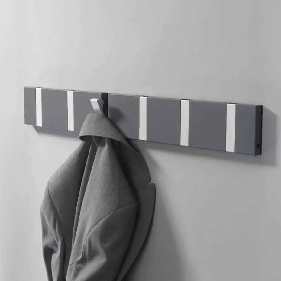 Perchero de pared Knax 40 cm, blanco-gris
