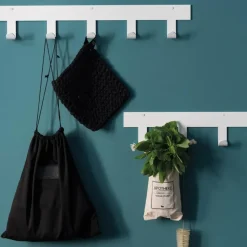 Perchero de pared Only Hooks, blanco