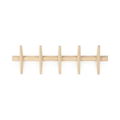 Perchero de pared PI, Plátano lacado, 70x21 cm
