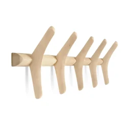 Perchero de pared PI, Plátano lacado, 70x21 cm