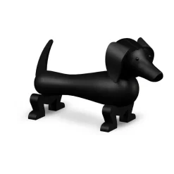 Perro de madera 18,5 cm, Roble oscuro teñido
