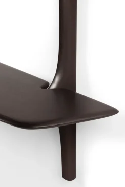 PI escritorio de pared, Madera de caoba dark brown, 140x48 cm