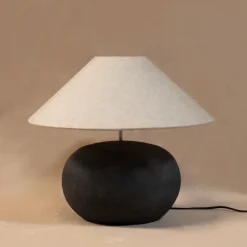 Pie de lámpara Bellac 30,5 cm, Gris oscuro
