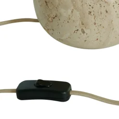 Pie de lámpara de mesa Pella, Travertine