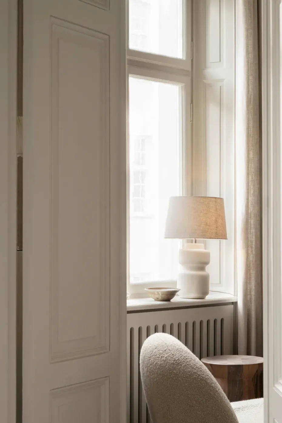 Pie de lámpara Evy 37 cm, White-ivory