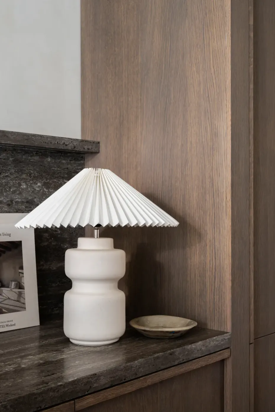 Pie de lámpara Evy 37 cm, White-ivory