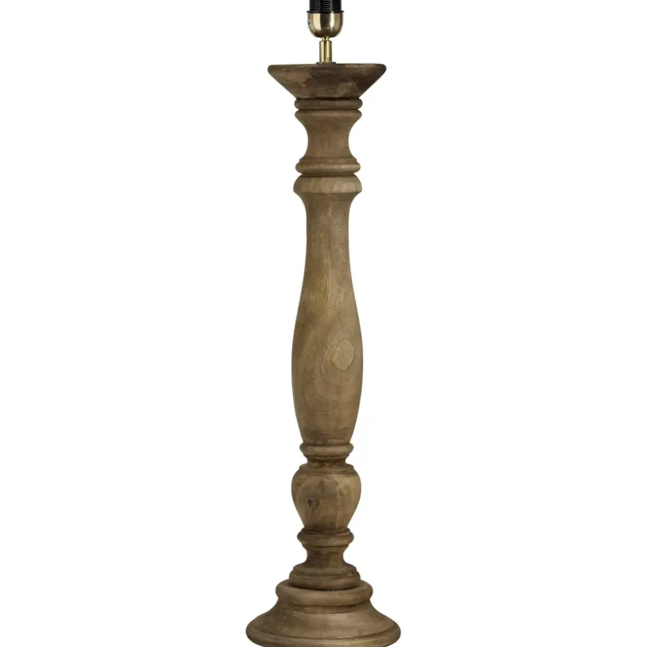 Pie de lámpara Lodge aged brown, 78 cm