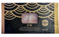 Piedra de sal con soporte Satake, 100% Sal del Himalaya