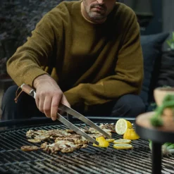 Pinzas para parrilla Norden, acero inoxidable-abedul