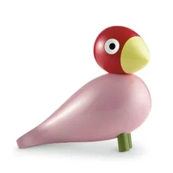 Pájaro Ruth de madera, rosa