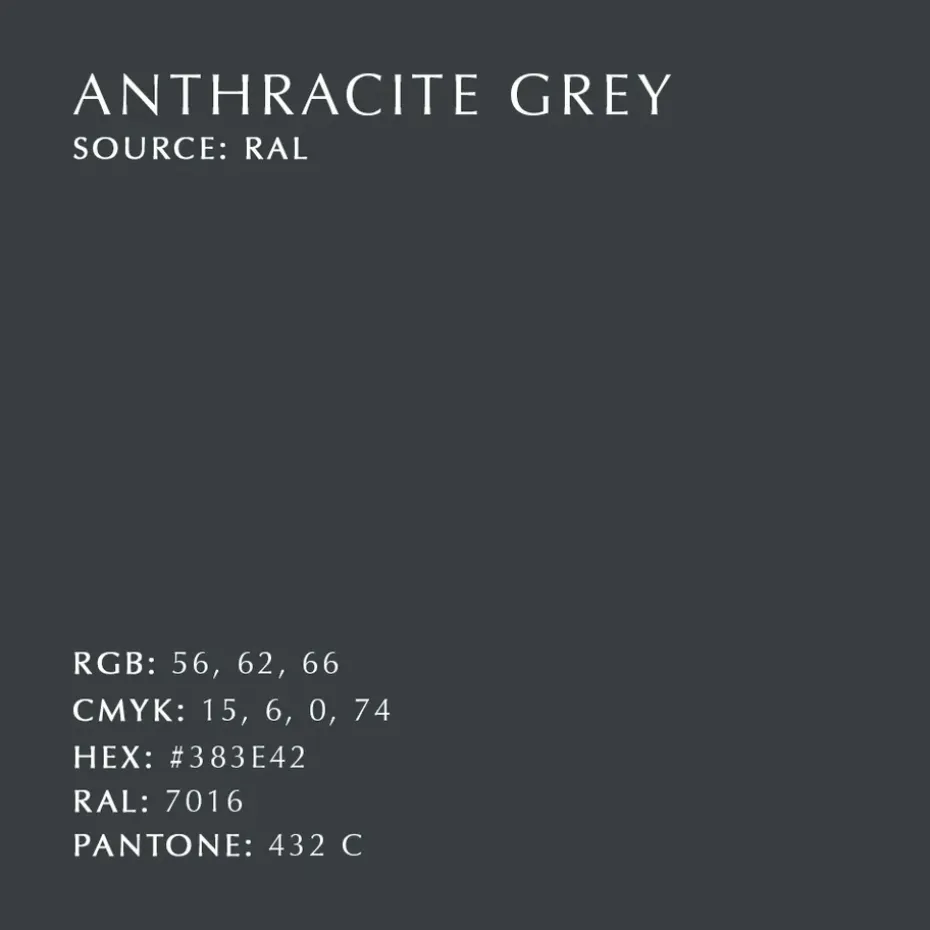 Plafón Asteria Up mediano, Anthracite grey