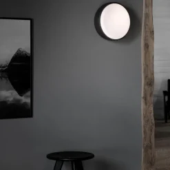 Plafón Over me Ø30 cm, gris oscuro