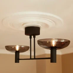 Plafón Ufo Long, Negro