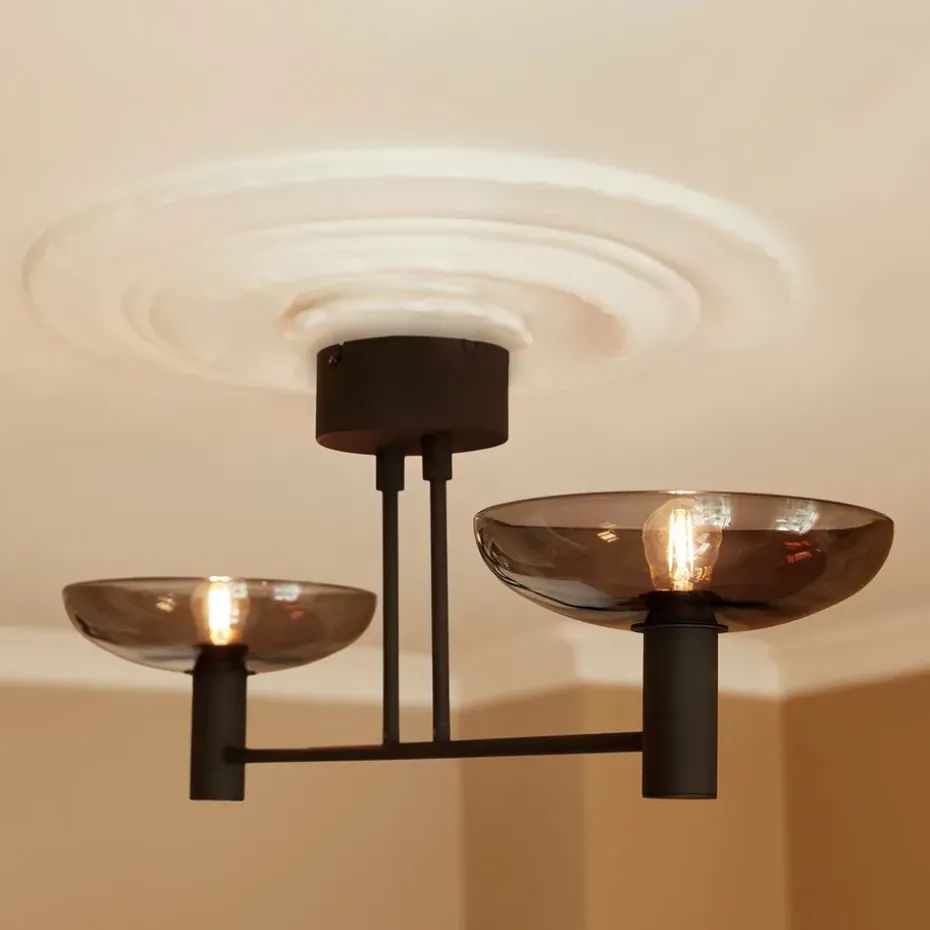 Plafón Ufo Long, Negro