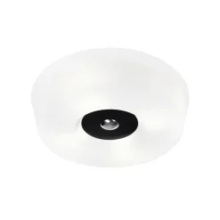 Plafón Yki 500, Blanco, detalle negro