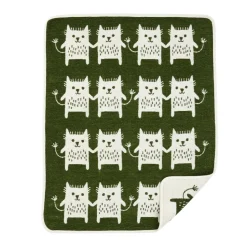 Plaid chenilla Little Me, verde